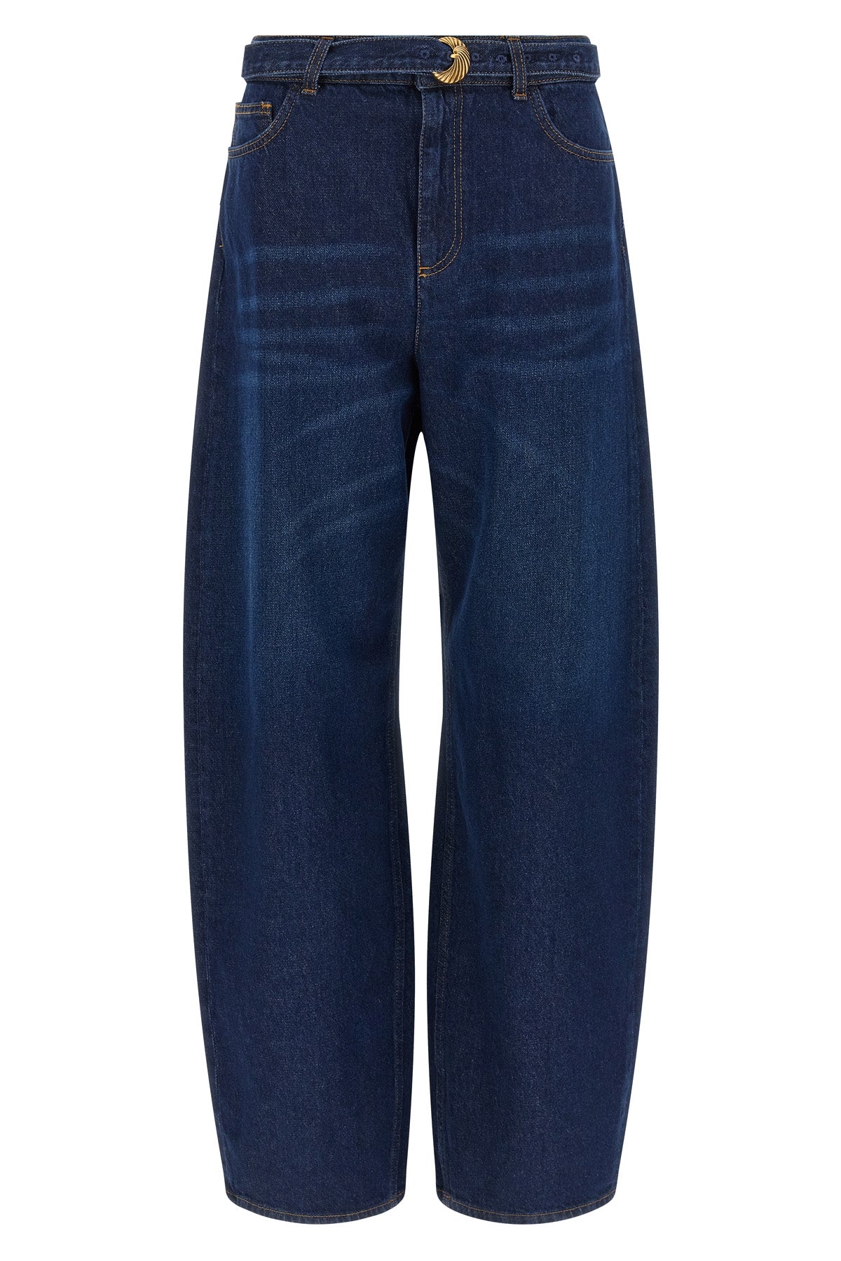 twinset jeans redefine the volumes of everyday wardrobe through a barrel-structu