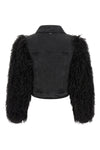 the twinset jacket redefines the codes of outerwear through a bold play of mater