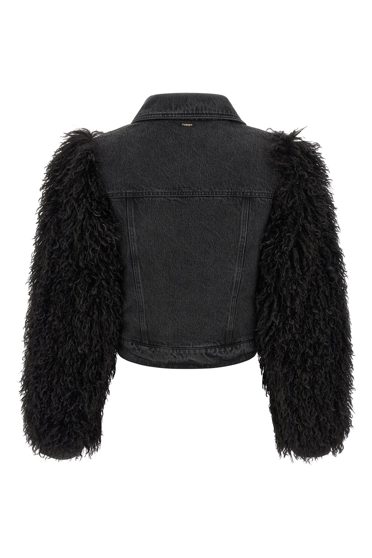 the twinset jacket redefines the codes of outerwear through a bold play of mater