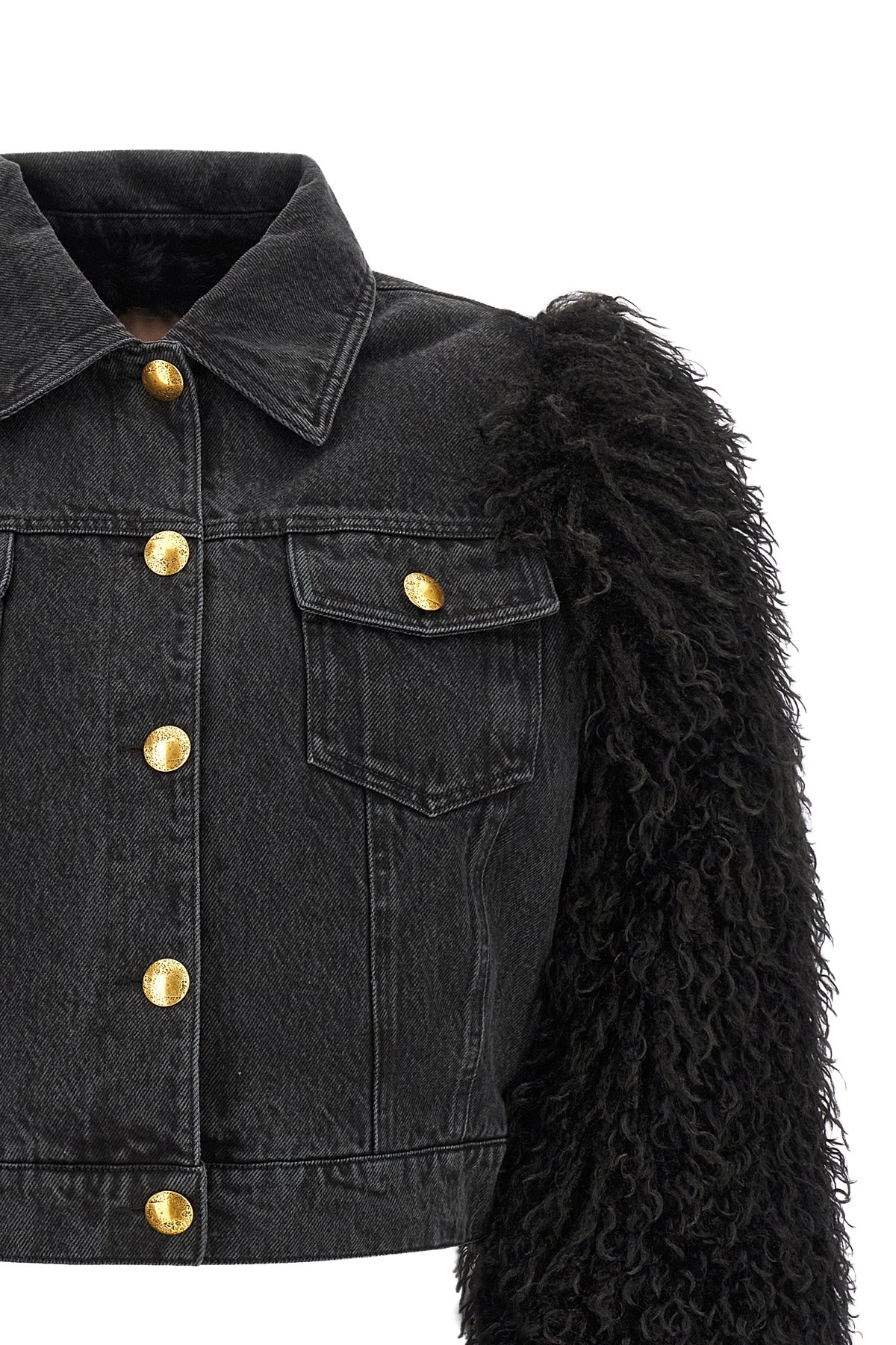 the twinset jacket redefines the codes of outerwear through a bold play of mater