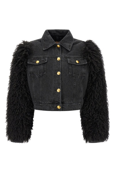 the twinset jacket redefines the codes of outerwear through a bold play of mater