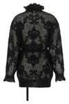the twinset maxi black jersey redefines knitwear codes through a sophisticated p