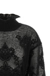 the twinset maxi black jersey redefines knitwear codes through a sophisticated p
