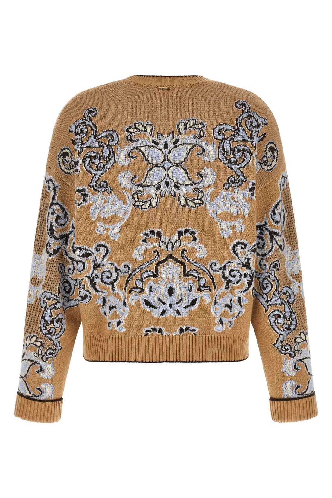 TWIN SET M the twinset crew neck sweater is distinguished by a complex jacquard workmanship