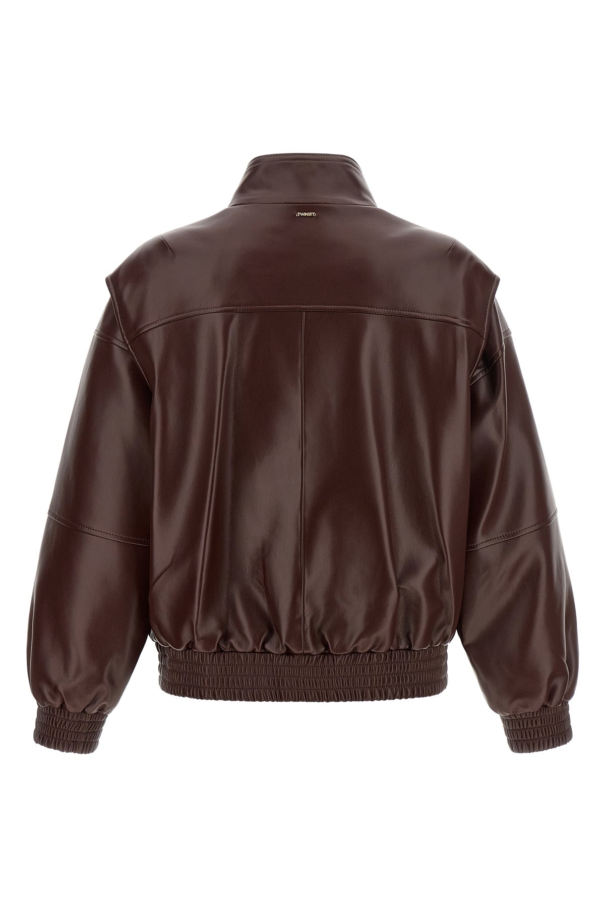the twinset bomber jacket redefines the codes of outerwear through an oversized