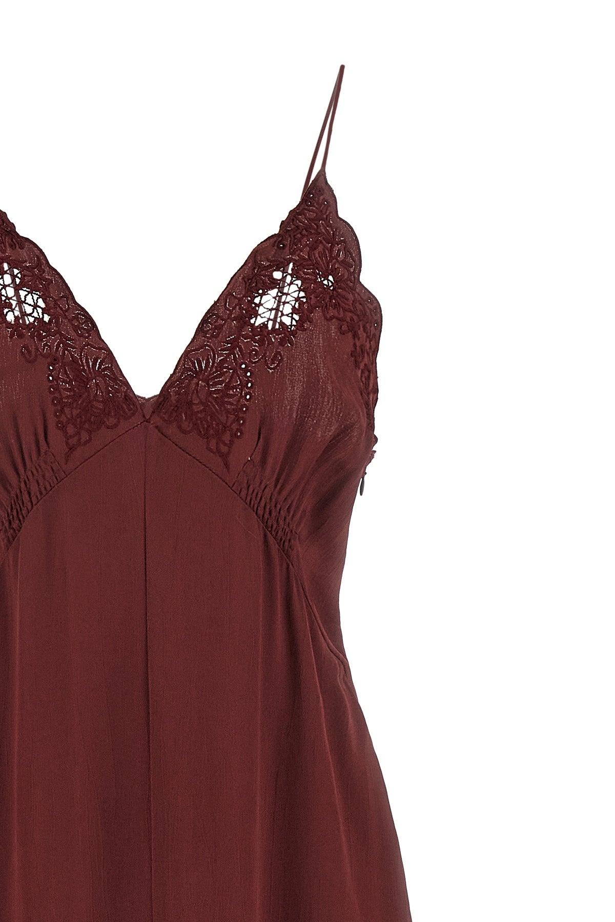 the twinset long dress defines a fluid silhouette through a petticoat constructi