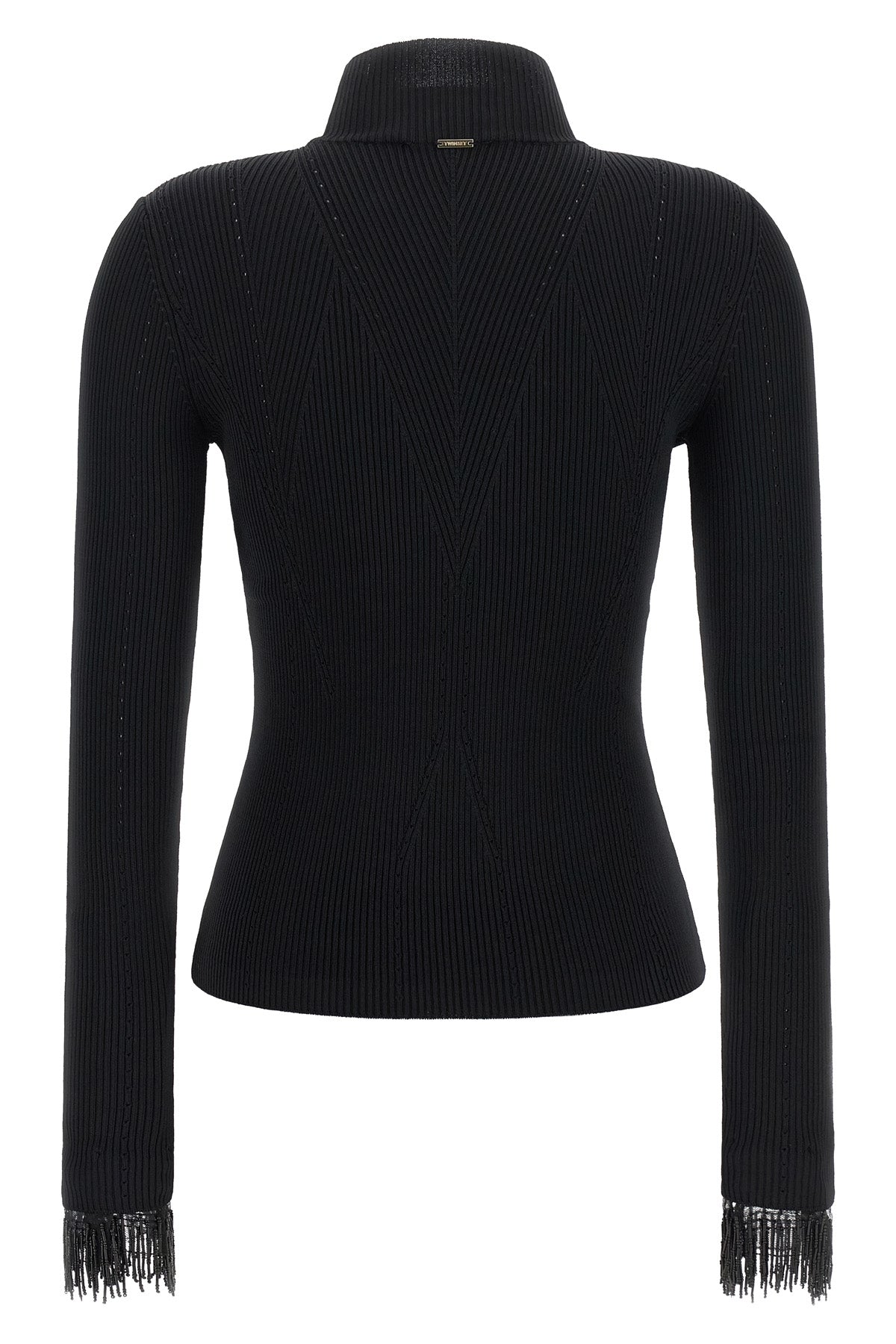 the twinset mock-knit redefines everyday elegance through impeccable sartorial c
