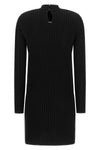 the black twinset ribbed knit mini dress redefines everyday elegance through an