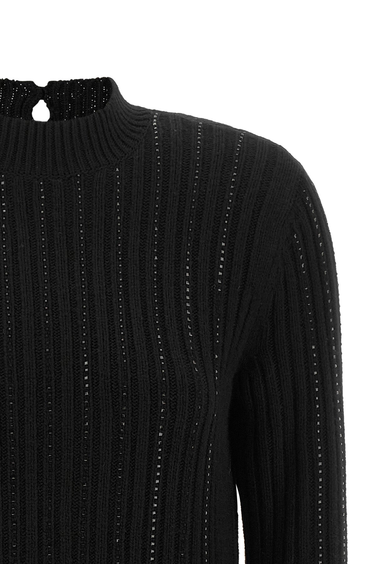 the black twinset ribbed knit mini dress redefines everyday elegance through an