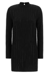 the black twinset ribbed knit mini dress redefines everyday elegance through an