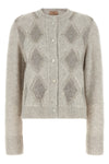 the twinset cardigan stands out for its sartorial construction in a fine alpaca