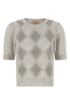 the twinset short-sleeved sweater reinterprets classic knitwear through a precio
