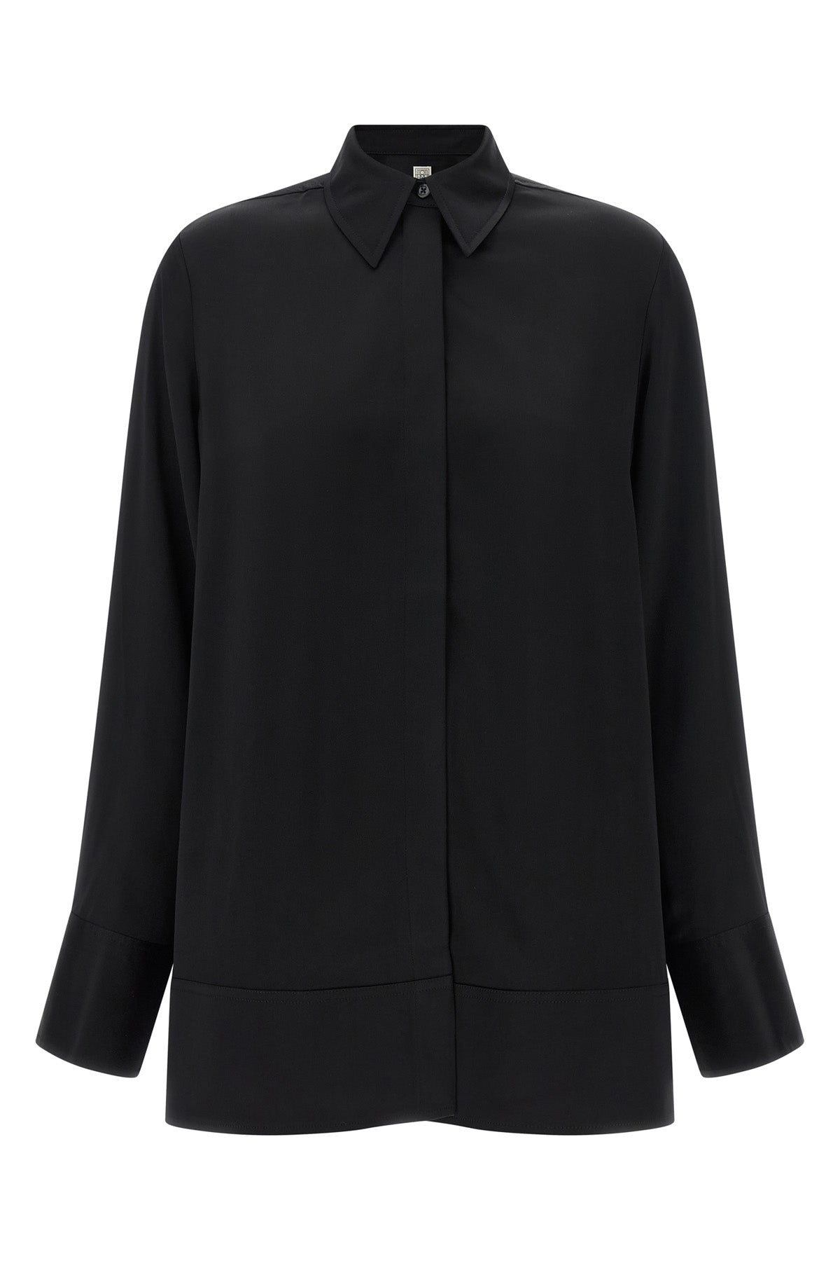 soft tuxedo heavy satin viscose shirt