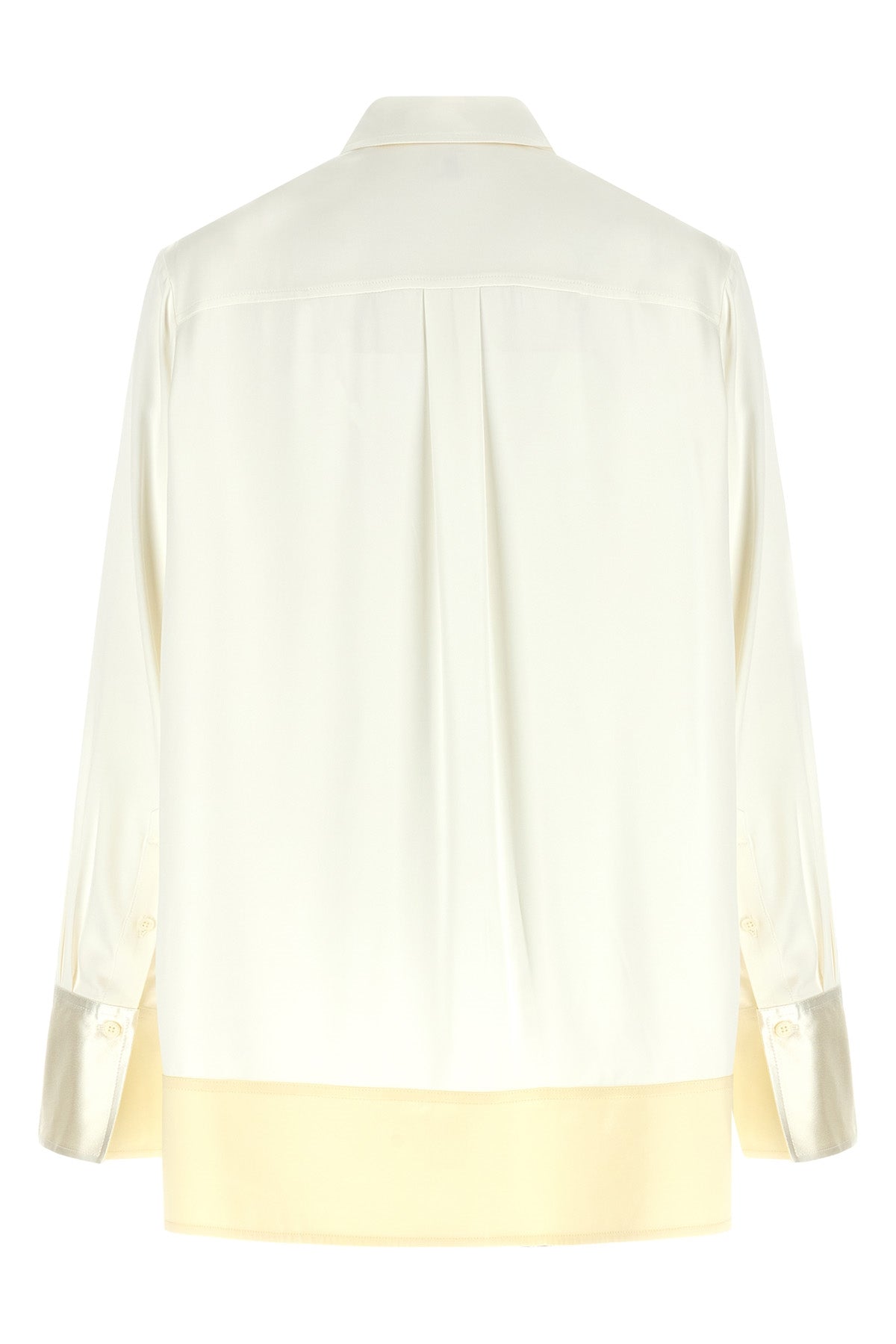 soft tuxedo shirt in heavy satin viscose