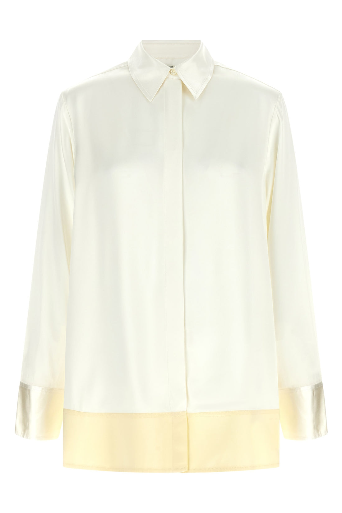 TOTEME 32 soft tuxedo shirt in heavy satin viscose