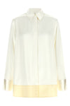 soft tuxedo shirt in heavy satin viscose