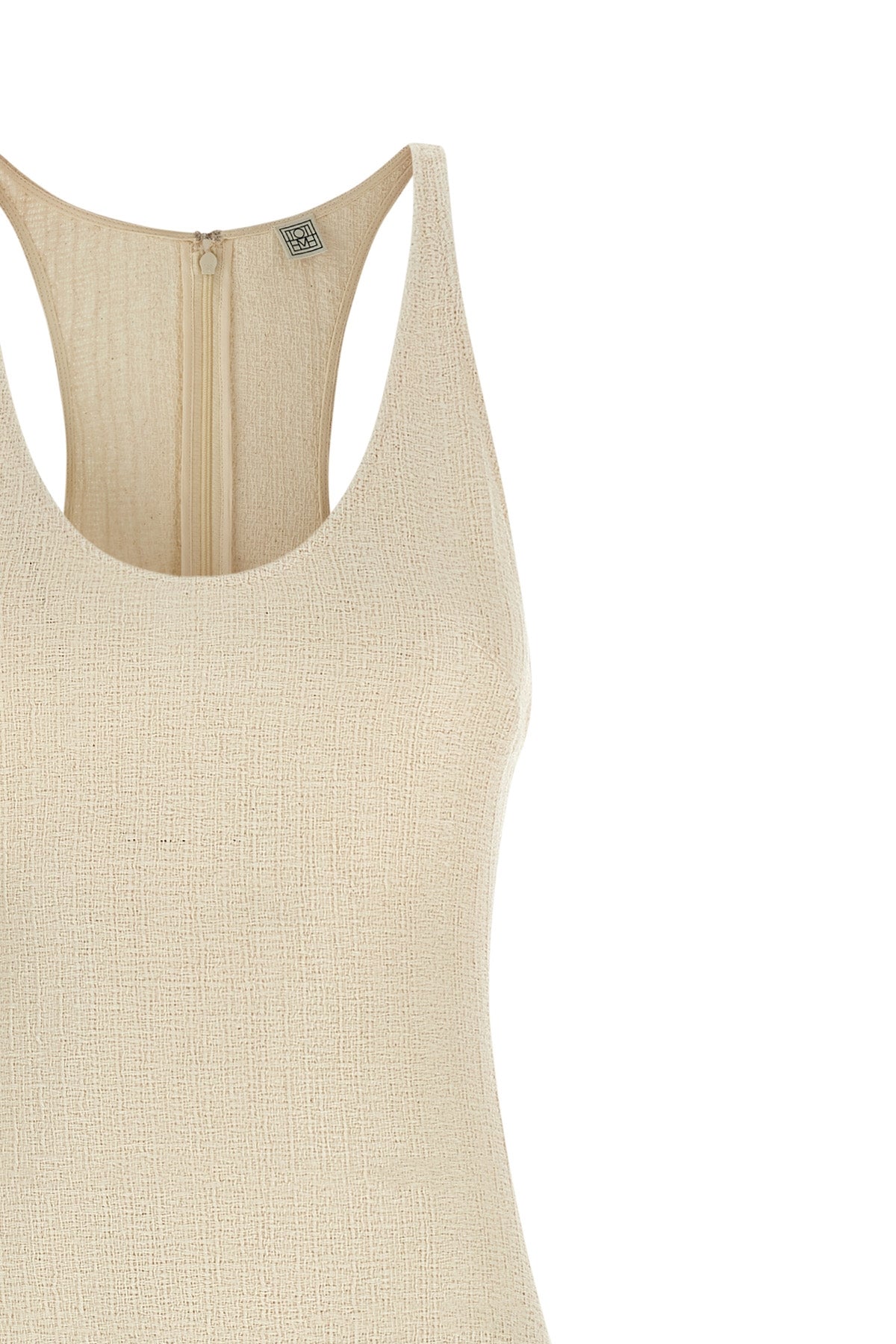 long dress in fine cotton tweed