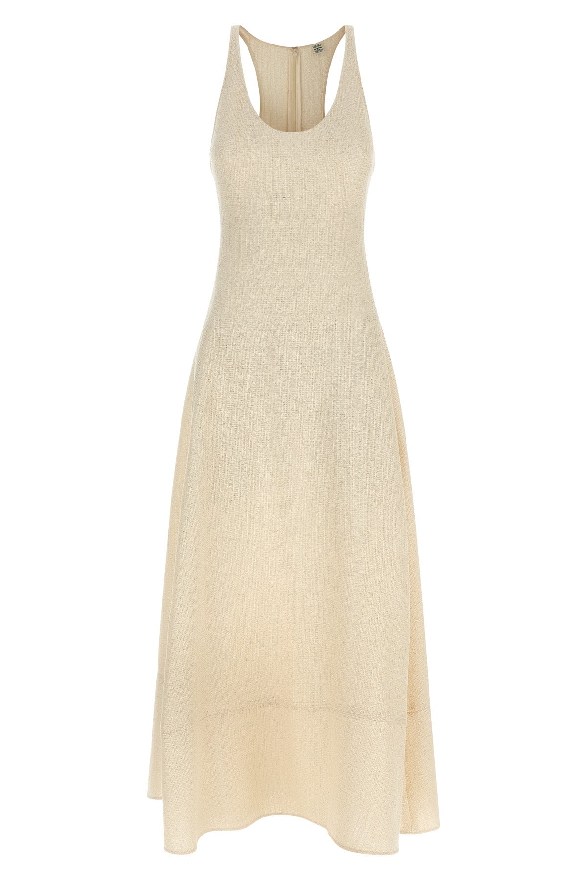 long dress in fine cotton tweed