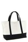beach tote shopping bag in organic cotton canvas
