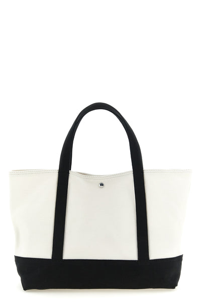 beach tote shopping bag in organic cotton canvas