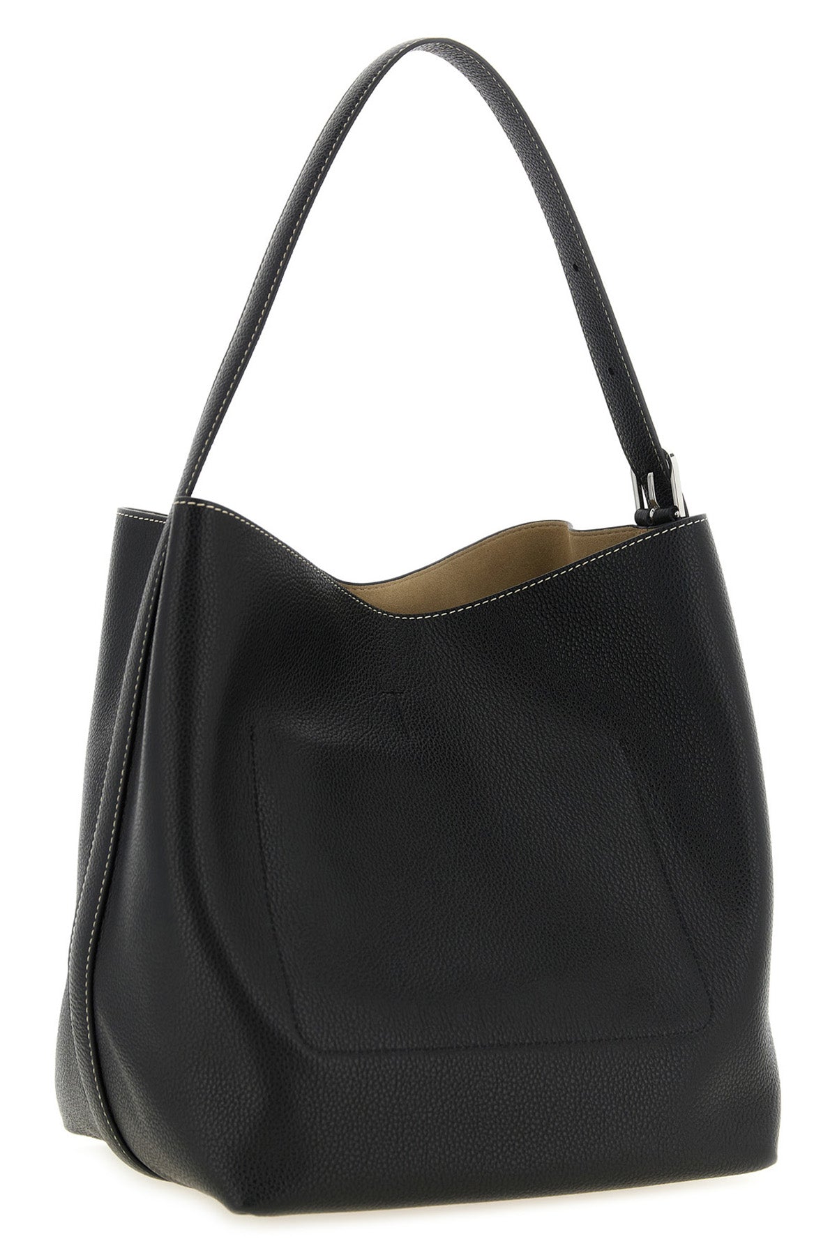 the toteme medium belted shoulder bag in grained leather tote is distinguished b