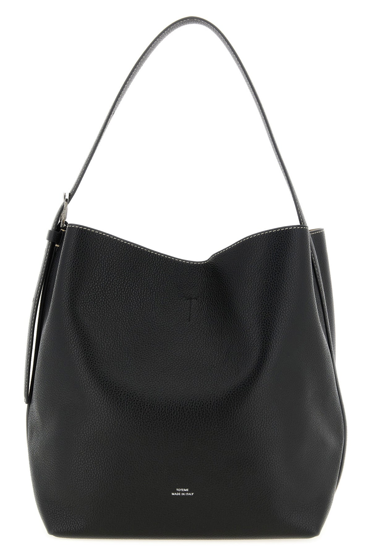 the toteme medium belted shoulder bag in grained leather tote is distinguished b
