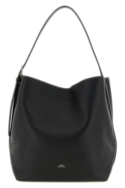 the toteme medium belted shoulder bag in grained leather tote is distinguished b
