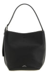 the toteme small belted tote handbag in black hammered leather stands out for it
