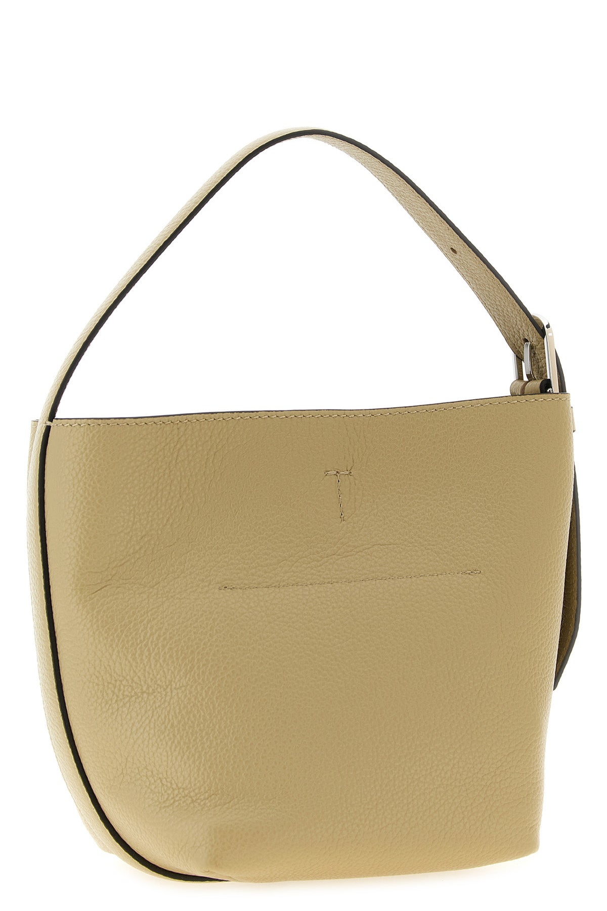 the toteme petite belted tote bag in cashew hammered leather embodies the essenc