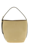 the toteme petite belted tote bag in cashew hammered leather embodies the essenc