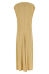 long v-neck sleeveless dress in knitted jersey