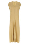 long v-neck sleeveless dress in knitted jersey
