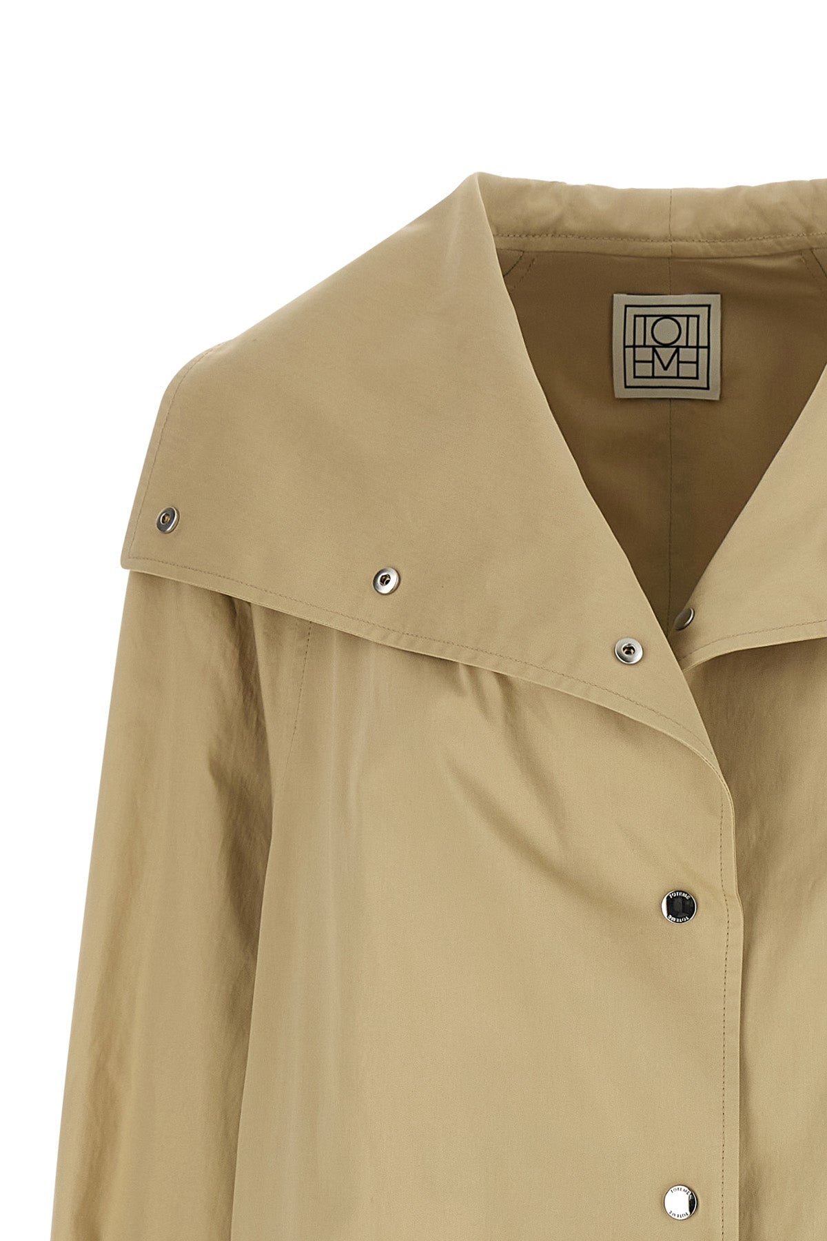 the oversize toteme trench coat in pure cotton