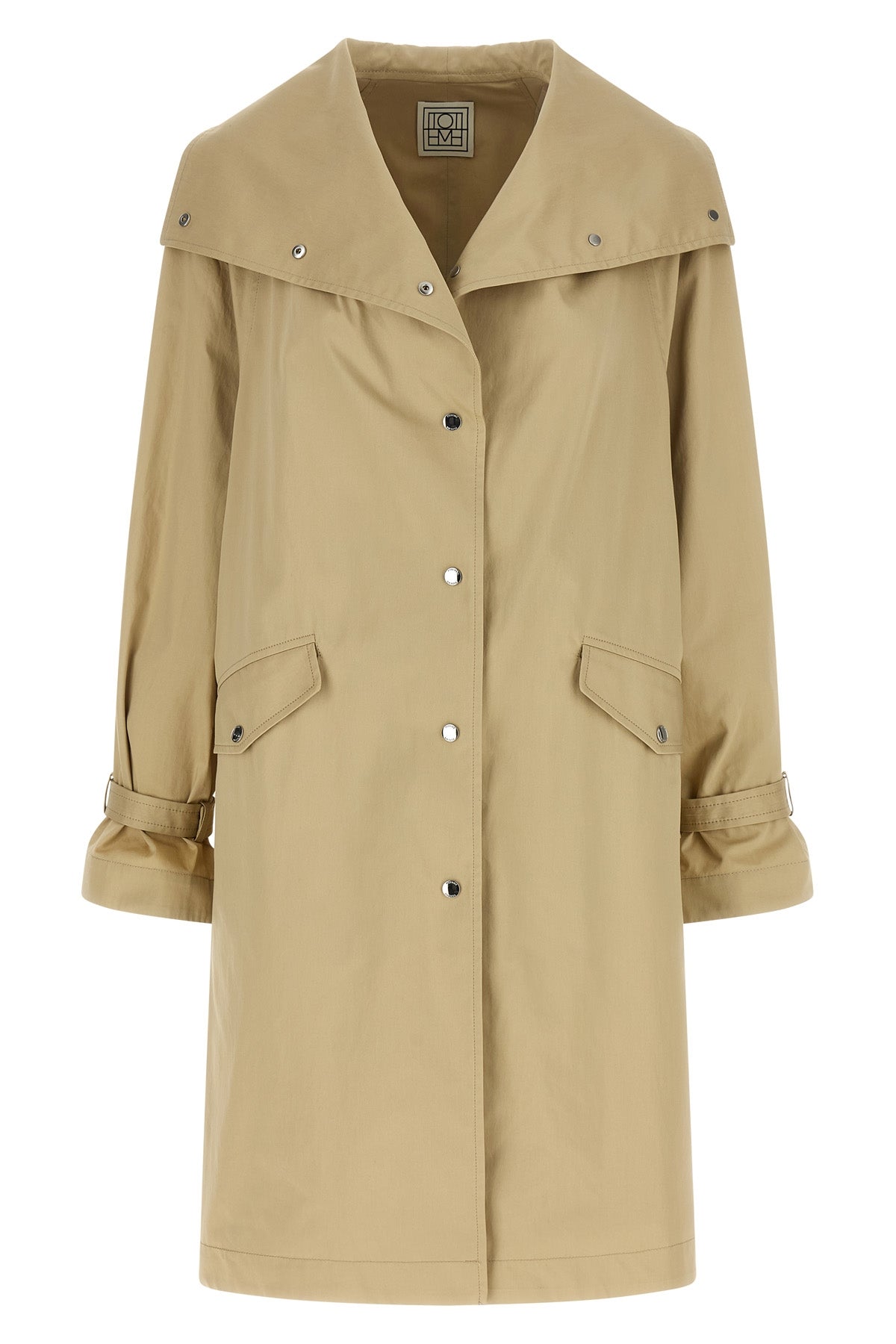 the oversize toteme trench coat in pure cotton