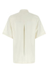 fluid polo shirt in wool and viscose blend