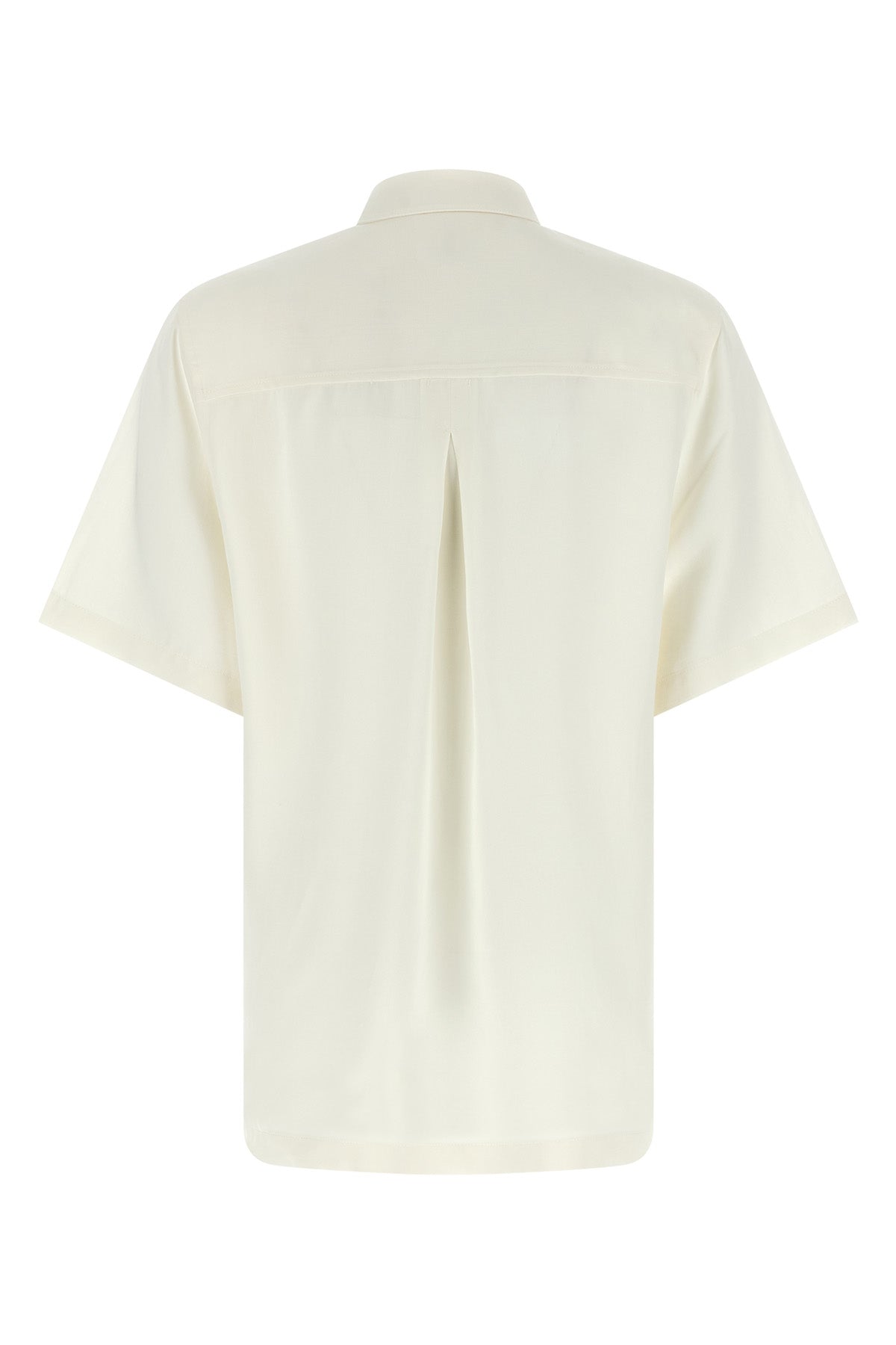 fluid polo shirt in wool and viscose blend
