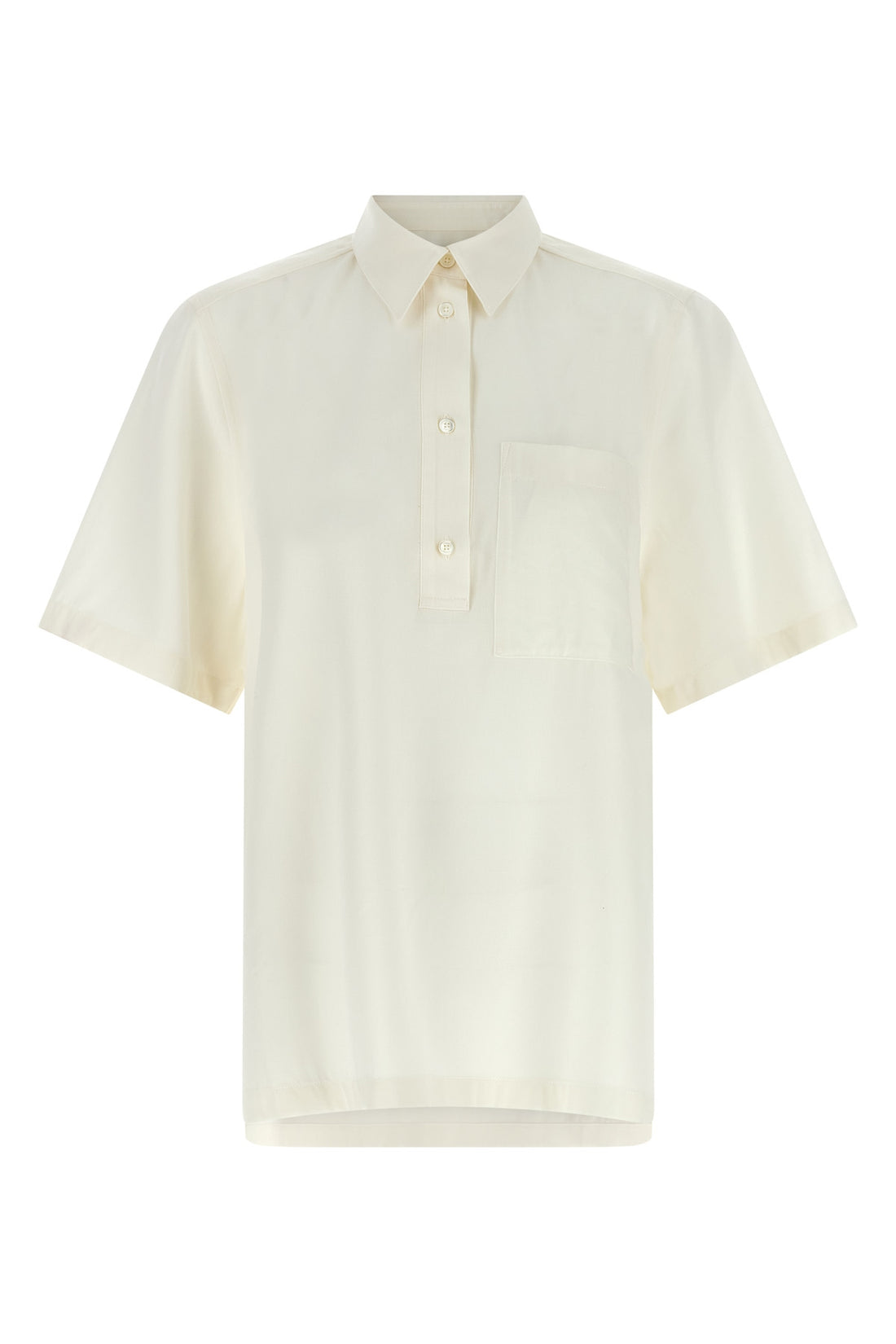 TOTEME 32 fluid polo shirt in wool and viscose blend