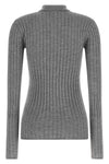 the toteme shirt is distinguished by a rigorous ribbed knit that defines the sil