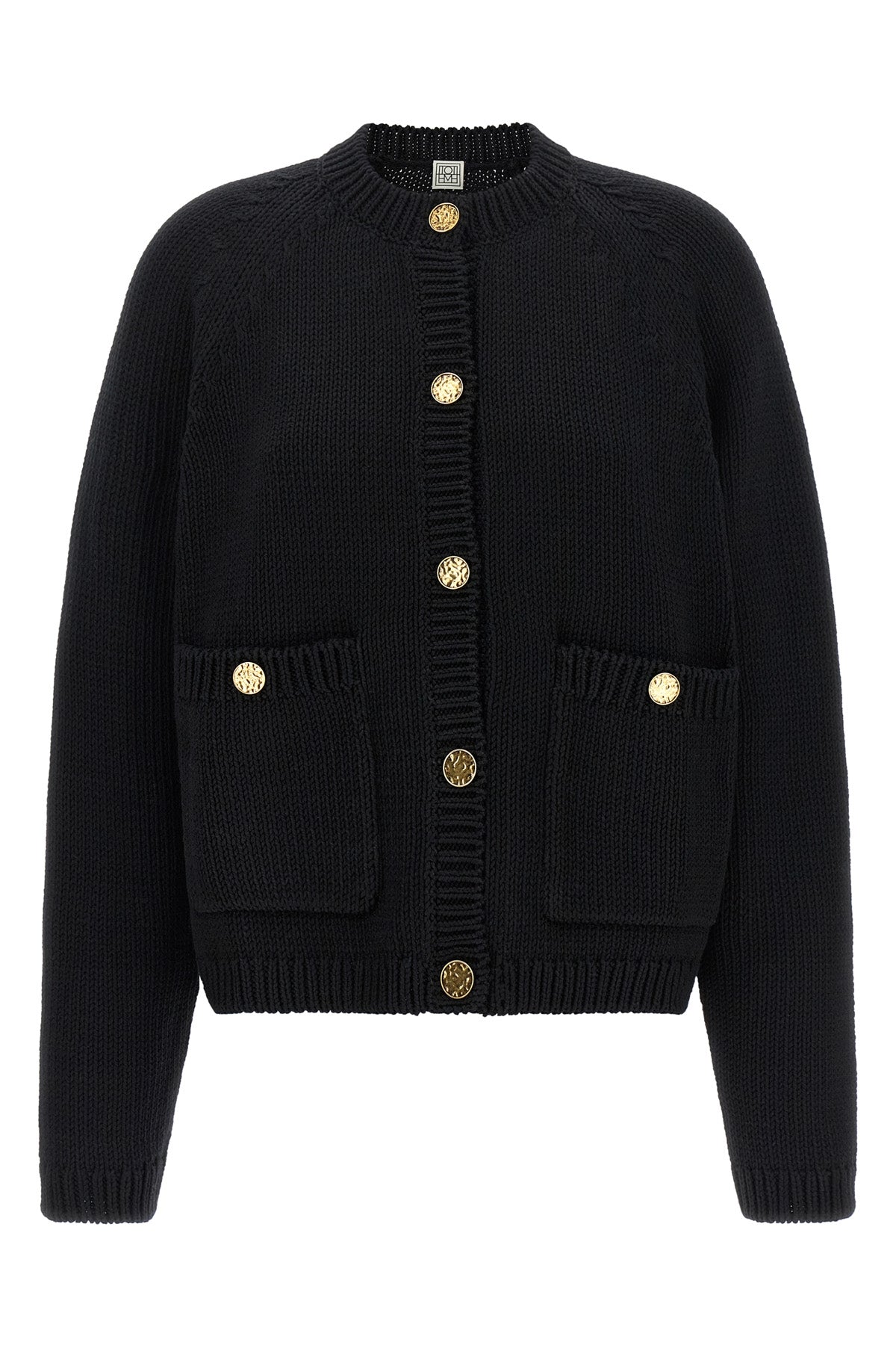 the toteme cardigan in pure organic cotton defines a new essential aesthetic