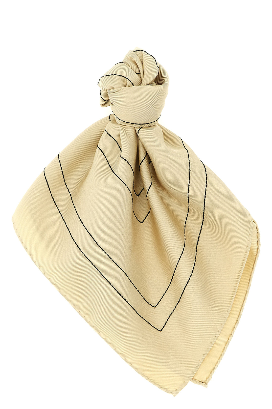 TOTEME OS monogram embroidered silk scarf