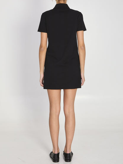 SAINT LAURENT M cassandre cotton piqué dress