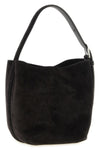 the toteme small belted suede tote handbag is made of 100% soft cowhide