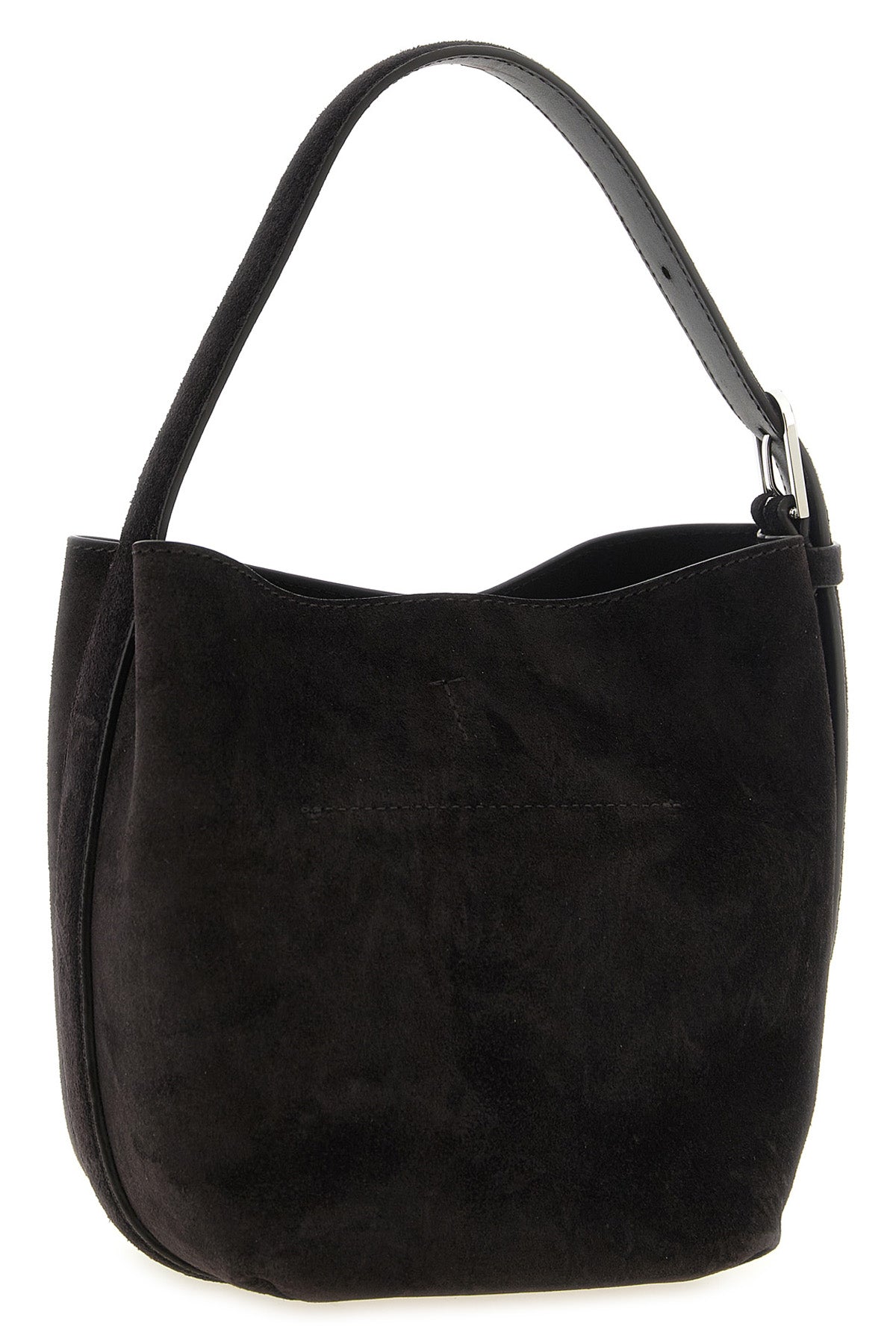 the toteme small belted suede tote handbag is made of 100% soft cowhide