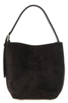 the toteme small belted suede tote handbag is made of 100% soft cowhide