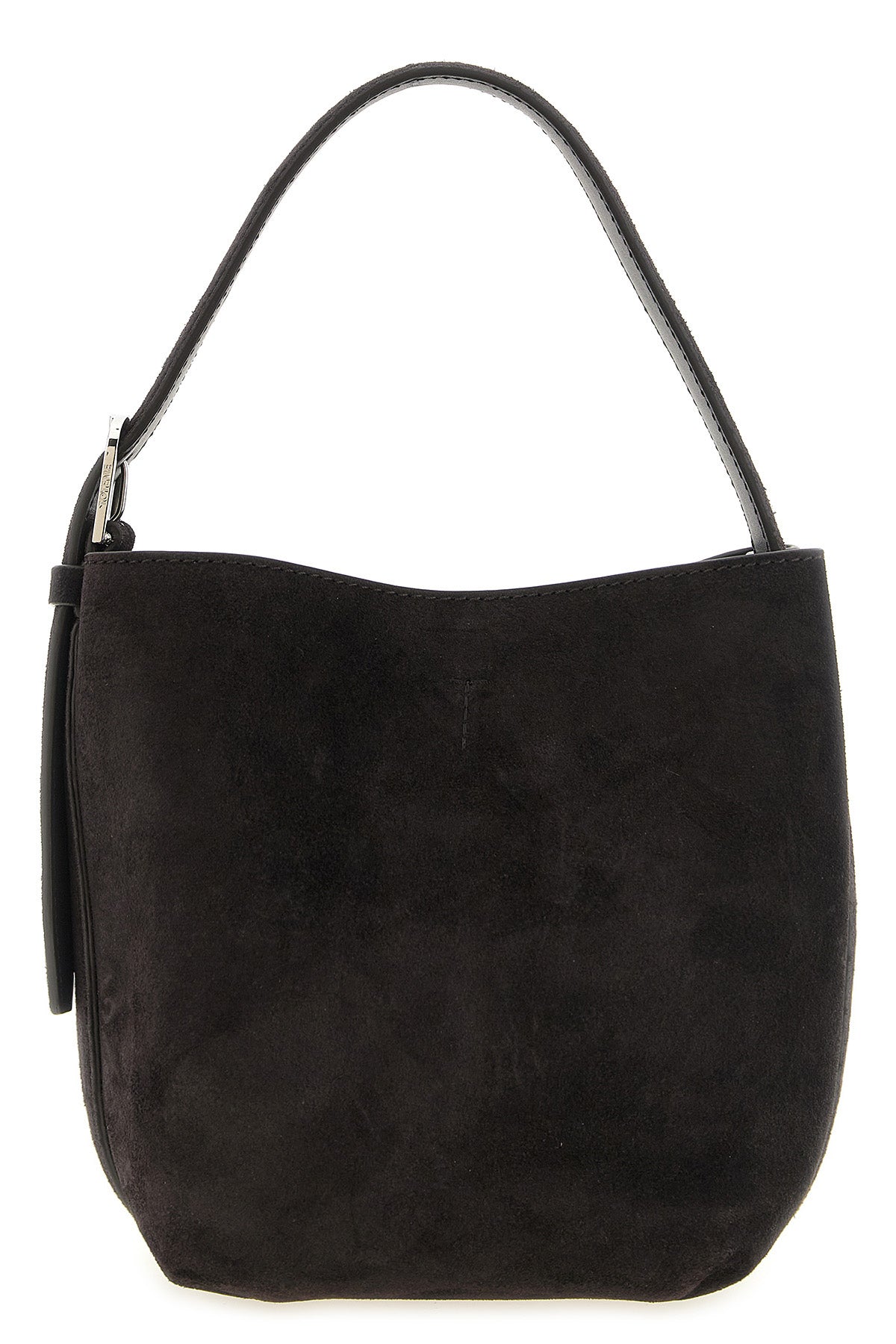 the toteme small belted suede tote handbag is made of 100% soft cowhide