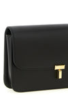 the toteme t-lock leather crossbody bag stands out for a structured construction