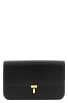 the toteme t-lock leather crossbody bag stands out for a structured construction