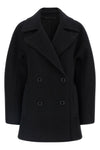 the toteme rounded peacoat coat redefines the outerwear through precise architec