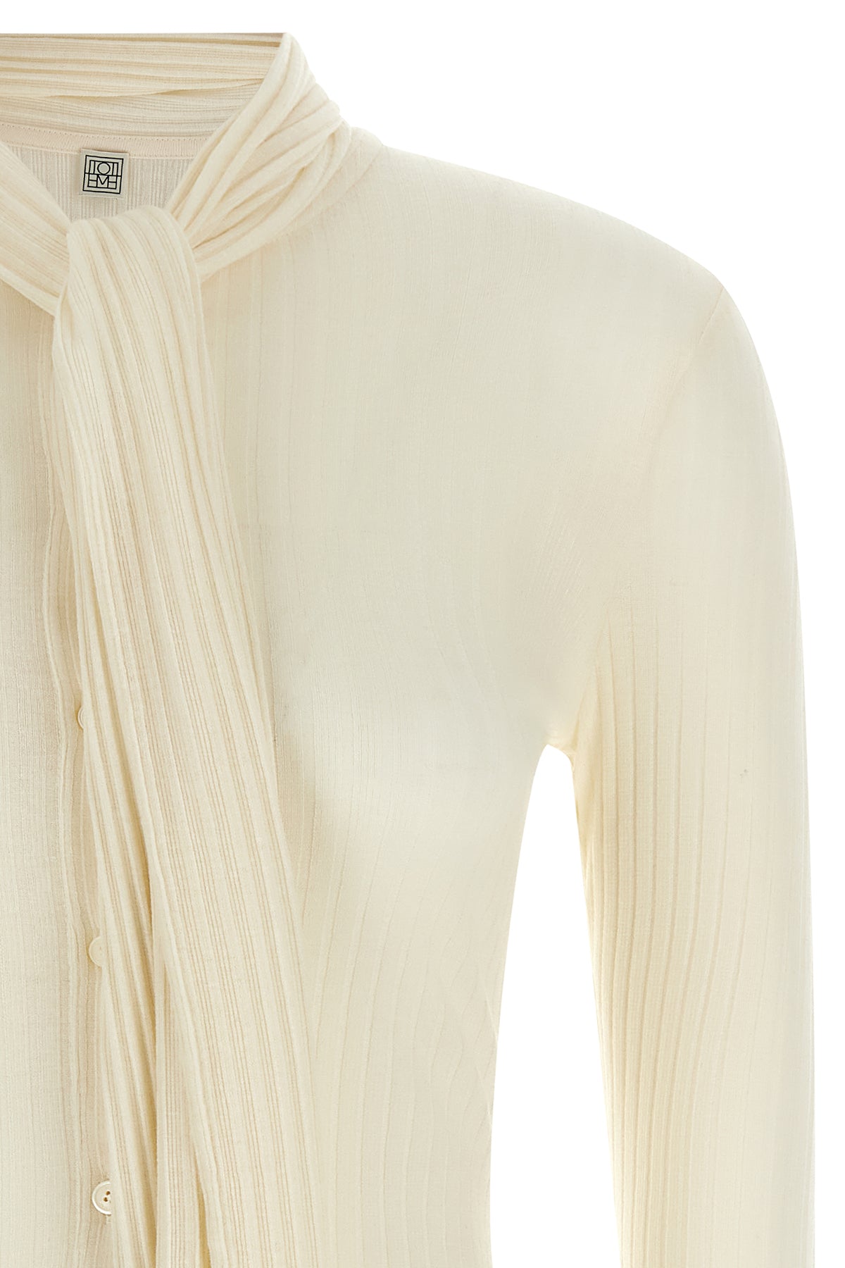 the toteme cardigan redefines the codes of knitwear through an essential and sop