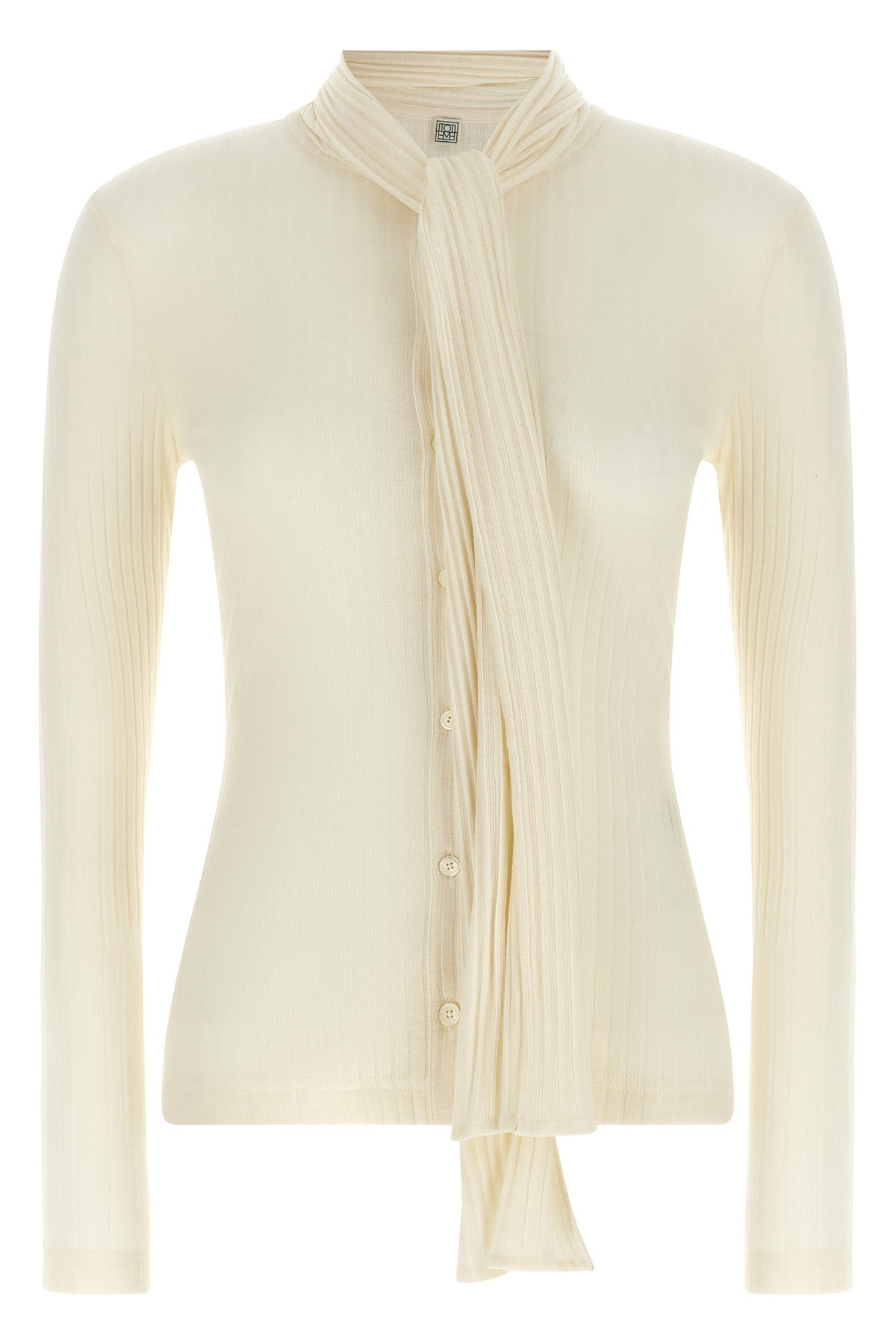 the toteme cardigan redefines the codes of knitwear through an essential and sop
